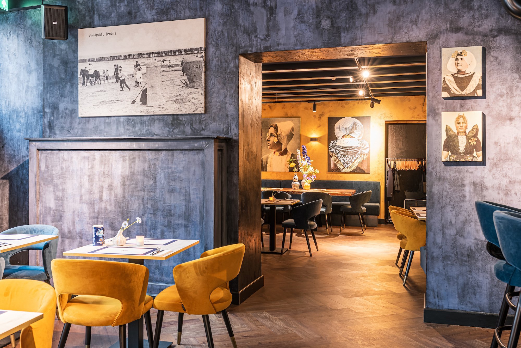 Suite PVC vloer Marmerlook Restaurant