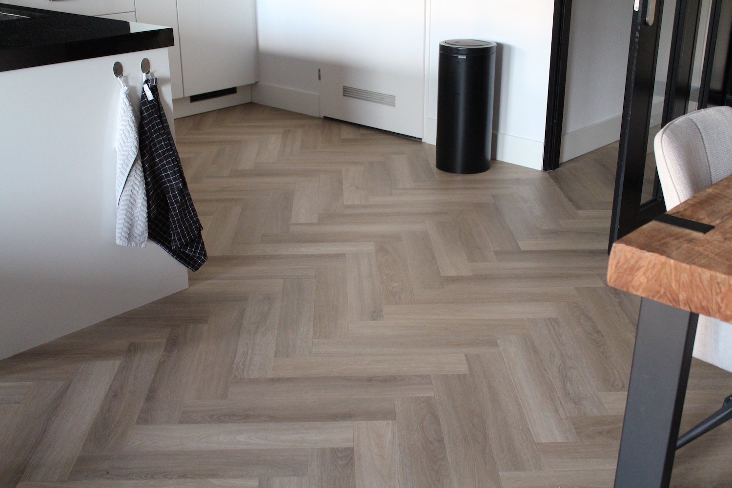 Visgraat PVC Vloer keuken