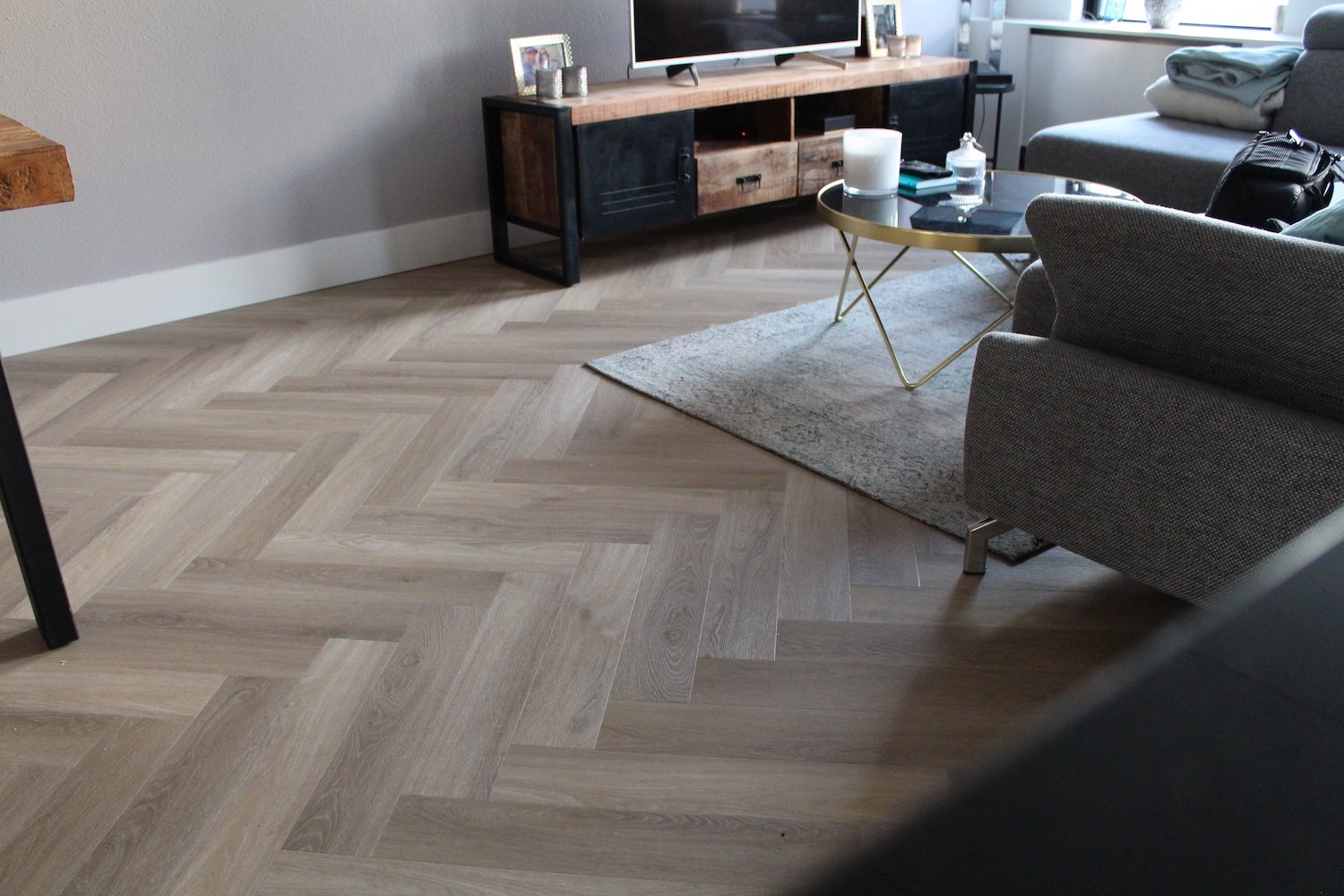 Woonkamer Visgraat PVC